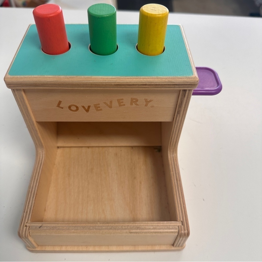 LOVEVERY wooden peg drop box